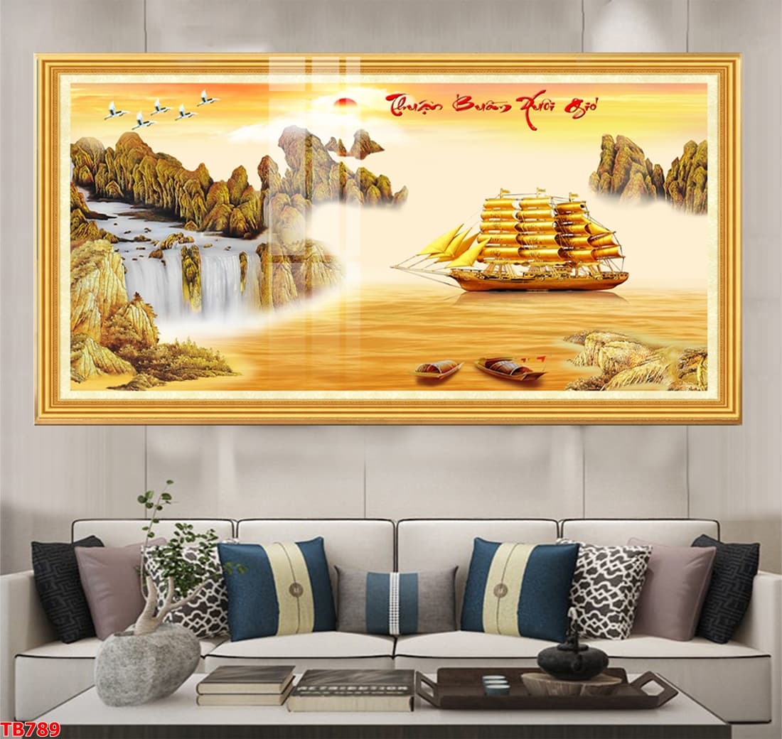 Treo Tranh Phong Thủy Phòng Khách Cho Người Mệnh Kim
