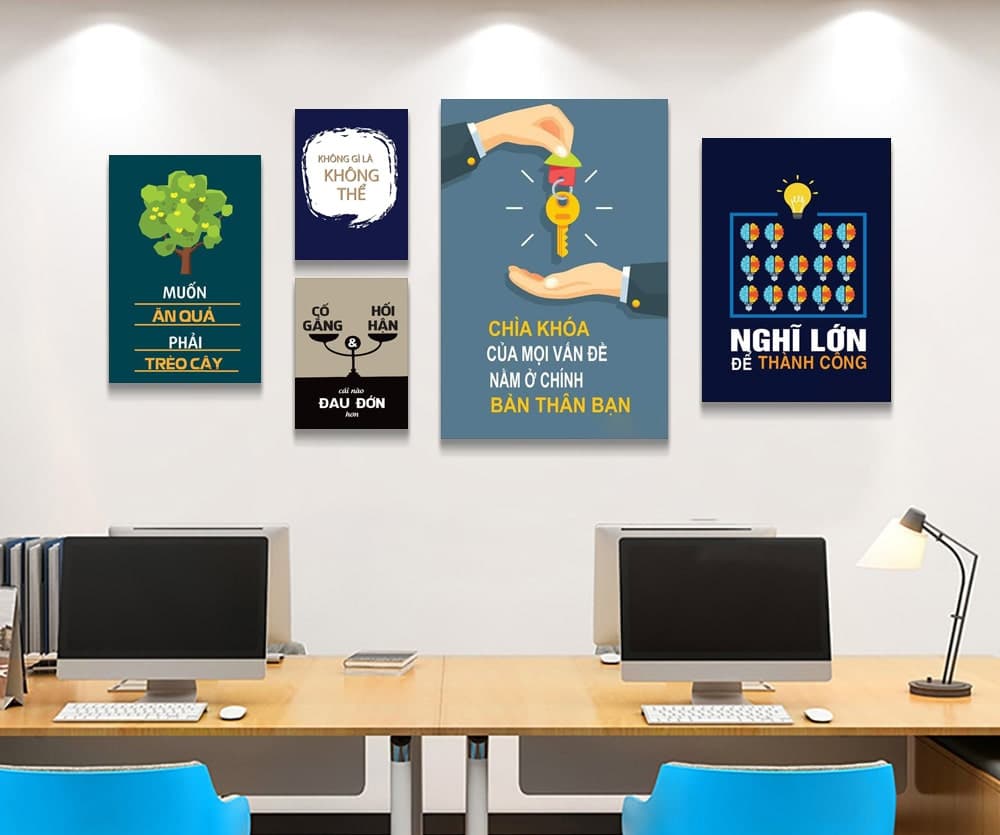 Những mẫu tranh slogan cho từng loại hình văn phòng làm việc